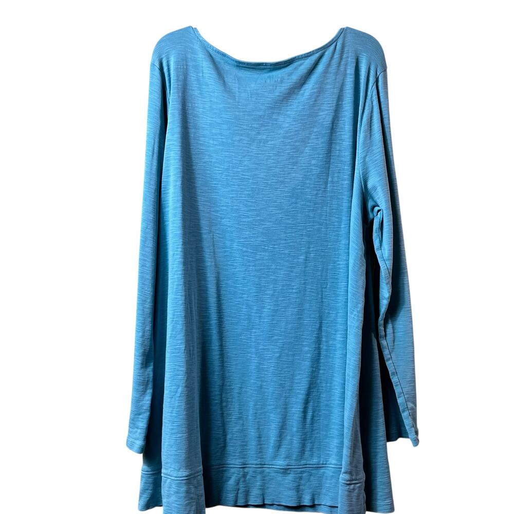 J Jill Long Sleeve Boat Neck Tunic XL 100% Pima Cotton (2925) - Picture 3 of 4